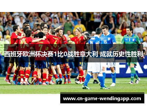 西班牙欧洲杯决赛1比0战胜意大利 成就历史性胜利